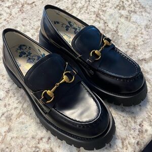 Gucci style leather College Loafer